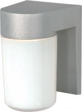  SF77/136 - 1 Light - 8" Utility Wall with White Glass - Satin Aluminum Finish