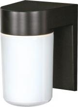  SF77/137 - 1 Light - 8" Utility Wall with White Glass - Black Finish
