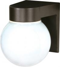  SF77/141 - 1 Light - 8" Utility Wall with White Glass - Bronzotic Finish