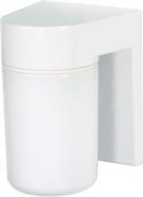  SF77/530 - 1 Light - 8" Utility Wall with White Glass White Finish