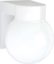  SF77/531 - 1 Light - 8" Utility Wall with White Glass White Finish