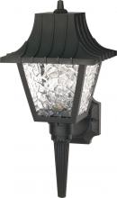  SF77/852 - 1 Light - 18" Mansard Lantern withTextured Acrylic Panels - Black Finish