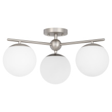 Quorum 339-3-65 - JASPER 3 LIGHT SEMI-FLUSH - SATIN NICKEL