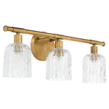 Quorum 593-3-47 - MERIAM 3 LIGHT VANITY - BRUSHED BRASS