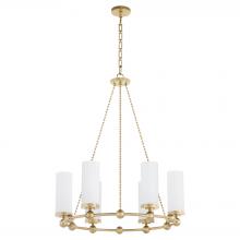  667-6-80 - Lee BLVD 2.0 6 Light Chandelier, Aged Brass