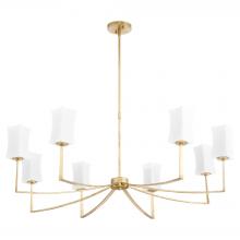  681-8-74 - Ayala 8 Light Chandelier, Gold Leaf