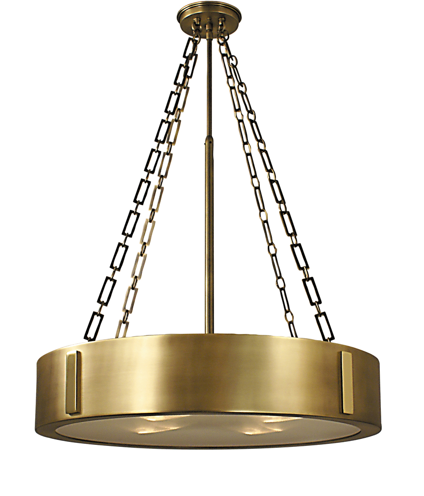 4-Light Harvest Bronze/Polished Brass Oracle Dinette Chandelier