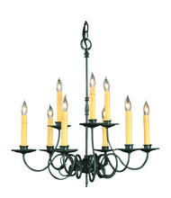  1319 CH - 9-Light Charcoal Black Forest Dining Chandelier