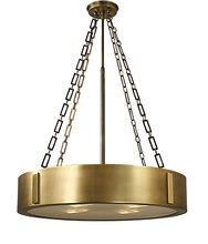  2414 HB/PB - 4-Light Harvest Bronze/Polished Brass Oracle Dinette Chandelier