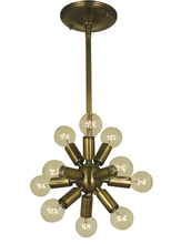  4391 AB - 11-Light Antique Brass Simone Chandelier