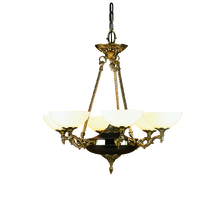  8406 FB - 6-Light French Brass Napoleonic Dining Chandelier