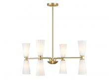  M100126NB - 8-Light Chandelier in Natural Brass