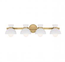  M80076NB - 4-Light Bathroom Vanity Light in Natural Brass