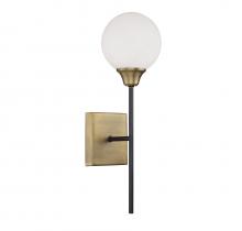  M90003-79 - 1-Light Wall Sconce in Oiled Rubbed Bronze with Natural Brass