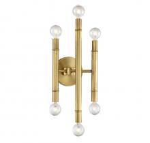 Savoy House Meridian M90018NB - 6-Light Wall Sconce in Natural Brass