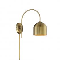  M90045NB - 1-Light Adjustable Wall Sconce in Natural Brass