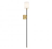  M90069BNB - 1-Light Wall Sconce in Black with Natural Brass Accents