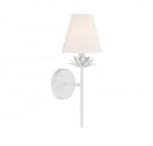 Savoy House Meridian M90077WH - 1-Light Wall Sconce in White
