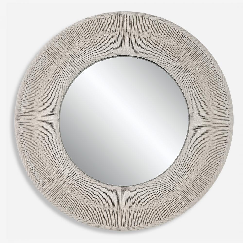 Uttermost Sailor&#39;s Knot White Small Round Mirror