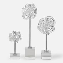  17835 - Uttermost Neuron Glass Table Top Sculptures, S/3