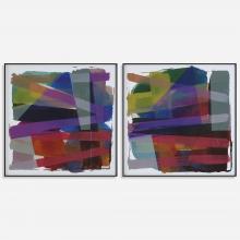  41449 - Uttermost Vivacious Abstract Framed Prints, Set/2