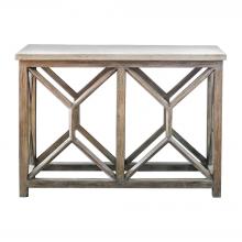 25811 - Uttermost Catali Ivory Stone Console Table