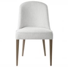  23558-2 - Uttermost Brie Armless Chair, White,set of 2