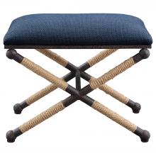  23598 - Uttermost Firth Small Navy Fabric Bench
