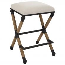  23709 - Uttermost Firth Rustic Oatmeal Counter Stool