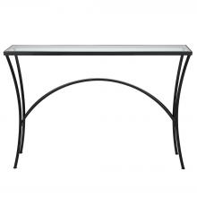  22910 - Uttermost Alayna Black Metal & Glass Console Table