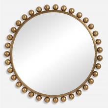 09695 - Uttermost Cyra Gold Round Mirror