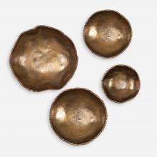  04299 - Uttermost Lucky Coins Brass Wall Bowls, S/4