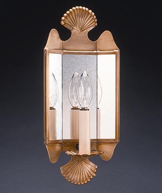 Mirrored Wall Sconce Crimp Top And Bottom Antique Copper 1 Cnadelabra Socket Antique Mirro