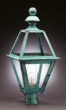 Northeast Lantern 1023-AB-LT3-FST - Post Antique Brass 3 Candelabra Sockets Frosted Glass