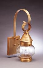 Northeast Lantern 2011-DAB-MED-CLR - Onion Wall No Cage Dark Antique Brass Medium Base Socket Clear Glass