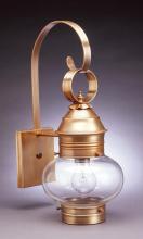  2031-AB-MED-CLR - Onion Wall No Cage Antique Brass Medium Base Socket Clear Glass