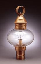  2043-AB-MED-CLR - Onion Post No Cage  Antique Brass Medium Base Socket Clear Glass
