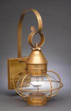 Northeast Lantern 2521-DB-MED-CSG - Caged Onion Wall Dark Brass Medium Base Socket Clear Seedy Glass