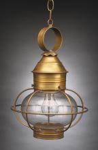  2532-DAB-MED-CLR - Caged Onion Hanging Dark Antique Brass Medium Base Socket Clear Glass