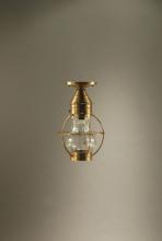  2724-AB-MED-CLR - Caged Pear Flush Antique Brass Medium Base Socket Clear Glass