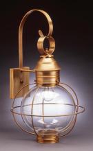  2841-AB-MED-CLR - Caged Round Wall Antique Brass Medium Base Socket Clear Glass