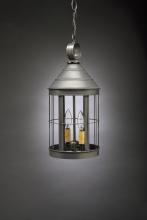  3332-AB-MED-CLR - Cone Top Hanging Antique Brass Medium Base Socket Clear Glass Open Bottom