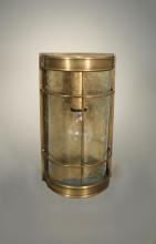  351-AB-MED-CSG - Nautical Wall Sconce Antique Brass Medium Base Socket Clear Seedy Glass