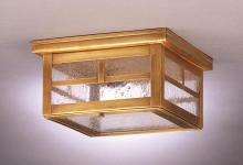 Northeast Lantern 4304-AB-MED-CLR - Flush Antique Brass Medium Base Socket Clear Glass