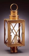 Northeast Lantern 5053-DAB-CIM-CLR - Can Top X-Bars Post Dark Antique Brass Medium Base Socket With Chimney Clear Glass