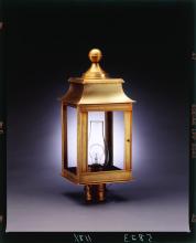 Northeast Lantern 5633-AB-CIM-FST - Pagoda Post Antique Brass Medium Base Socket With Chimney Frosted Glass