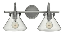  50026AN - Small Retro Glass Two Light Vanity