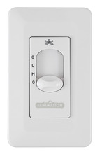  CW3WH - Two Speed Wall Control Non-Reversing - Fan Speed and Light - White