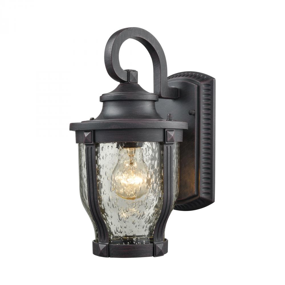 Milford 1-Light Outdoor Wall Lamp in Graphite Black