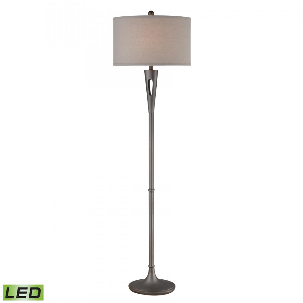 Lightning Rod 66&#39;&#39; High 1-Light Floor Lamp - Pewter - Includes LED Bulb